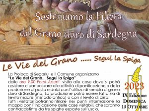 Le vie del grano Segariu 2023, programma, date e manifesto