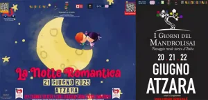 Notte Romantica Atzara 2025, manifesto con date, programma e orari eventi | Sardegna in blog