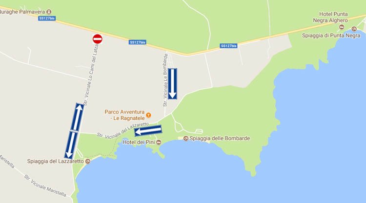 sensi-unici-spiagge-bombarde-lazzaretto-alghero
