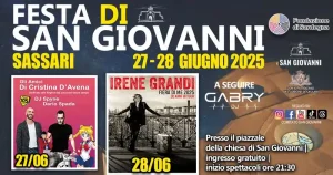 Festa di San Giovanni Sassari 2025, manifesto con programma, date e orari concerti | Sardegna in blog