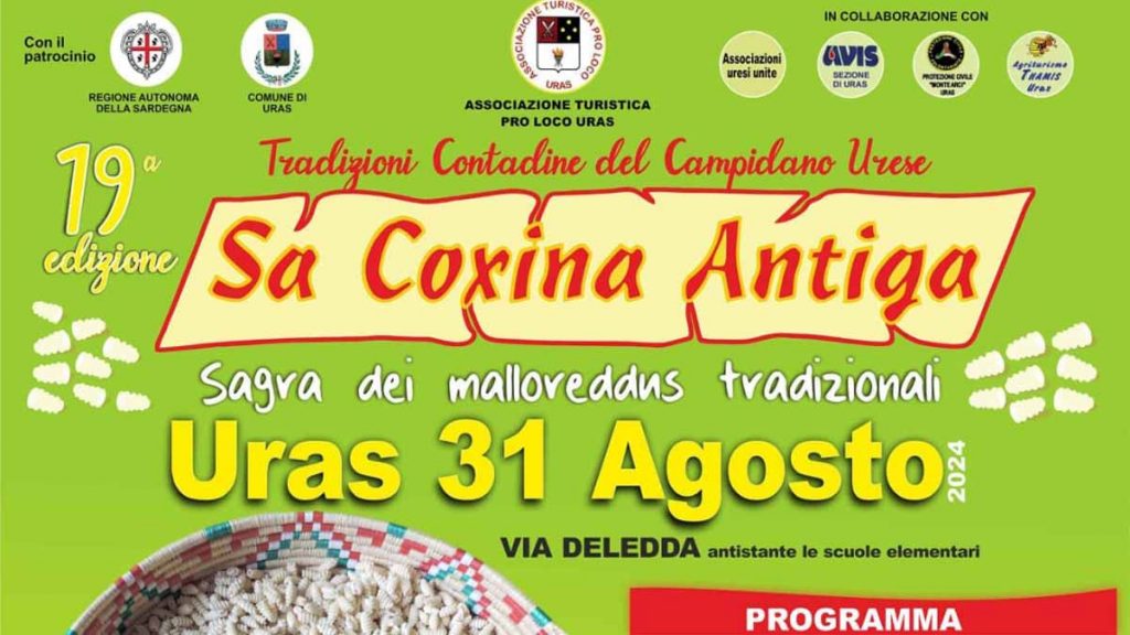 Sa Coxina Antica Uras 2024, manifesto con data e programma