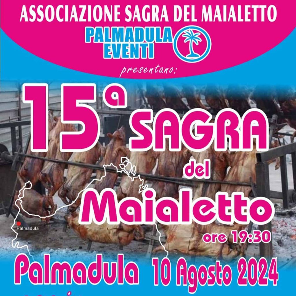 Sagra maialetto Palmadula 2024, manifesto e data