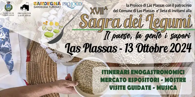 Sagra dei legumi Las Plassas 2024, programma, orari, date e manifesto