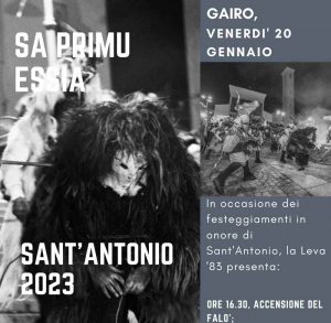 Fuoco di Sant'Antonio a Gairo, programma 2023 e manifesto