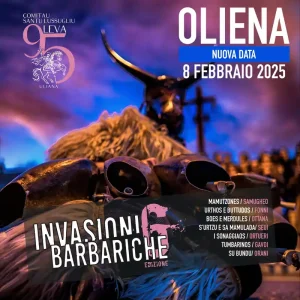 Invasioni barbariche Oliena 2025, manifesto, con programma, nuova data e orari