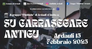 Carnevale atinco 2025 di Ardauli, manifesto con programma, dara, orari sfilata e lista dei gruppi in maschera partecipanti | Sardegna in blog