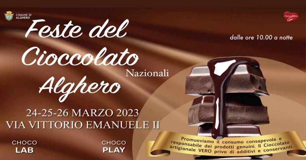 Festa del cioccolato artigianale ad Alghero, date e manifesto