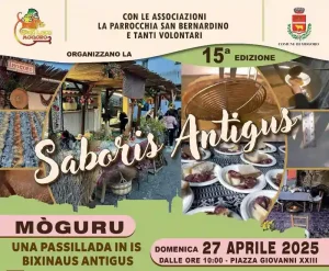 Saboris Antigus Mogoro 2025, manifesto con data, programma, orari e menù degustazione | Sardegna in blog