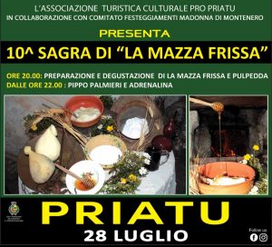 Sagra di la mazza frissa a Priatu, programma 2023