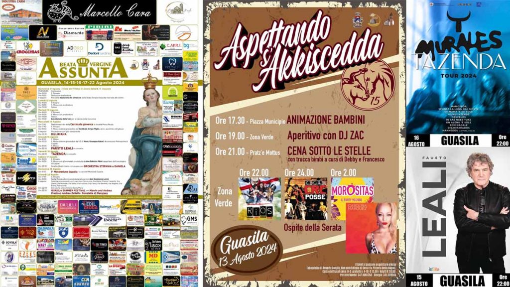 Festa dell'Assunta Guasila 2024, programma e manifesti