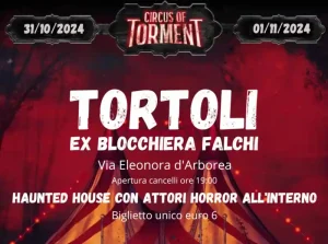 Museo del terrore Ogliastra 2024, manifesto con programma, orari e prezzi