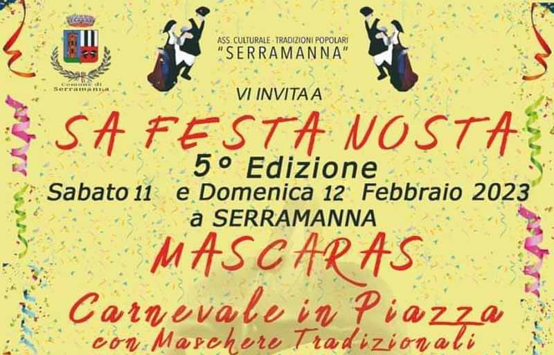 Sfilate carnevale Serramanna 2023, programma e manifesto