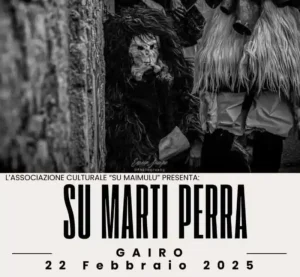 Su Marti Perra Gairo 2025, manifesto con data, programma, gruppi partecipanti alla sfilata e orario di inizio