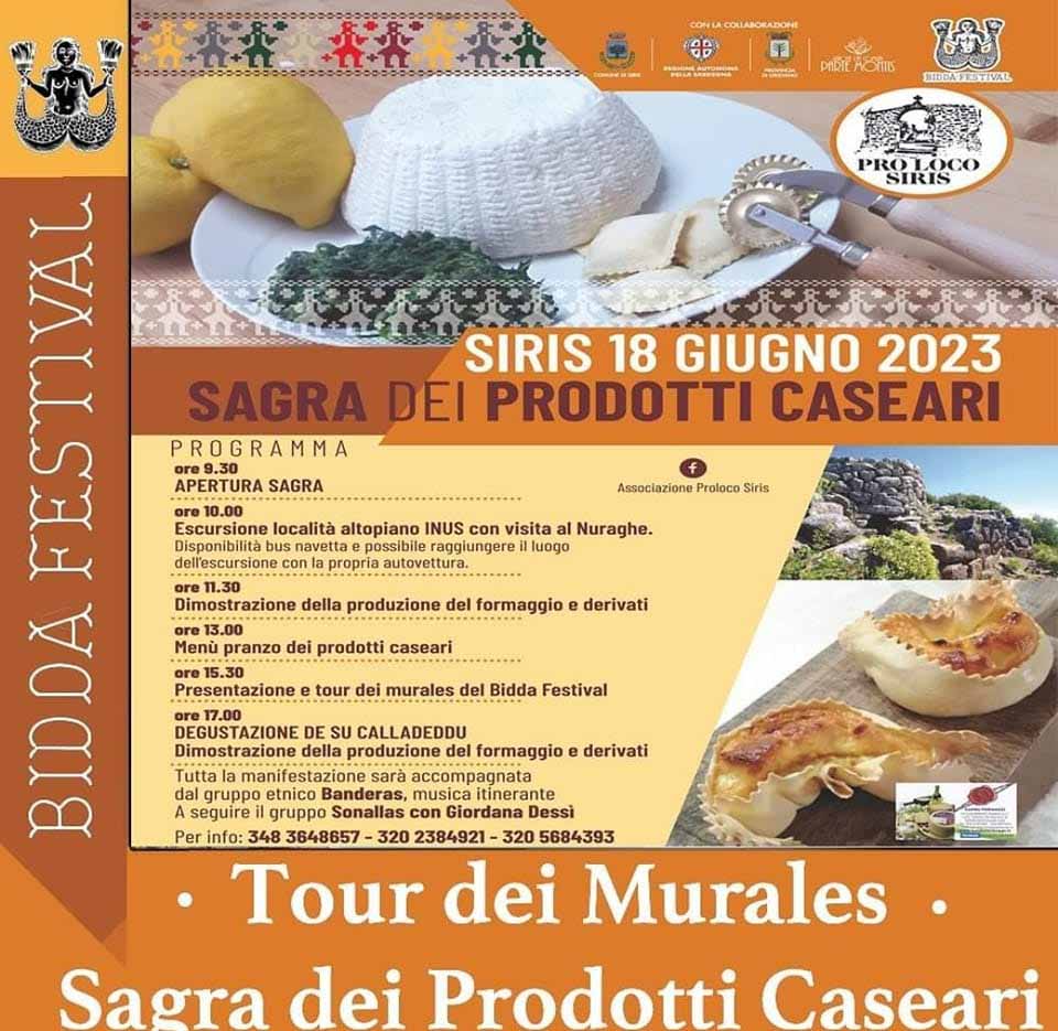 Sagra dei prodotti caseari 2023 a Siris, date e programma