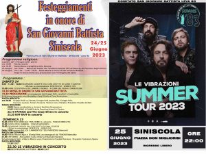 Festa San Giovanni Battista Siniscola 2023, programma, date e manifesto