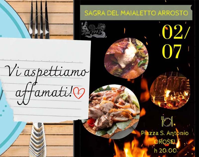 Sagra del maialetto orosei 2022, data e programma