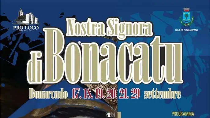 Festa di Nostra signora di Bonacatu 2024 a Bonarcado, manifesto e programma