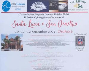 Programma Festa San Demetrio Oschiri 2021