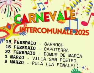 Carnevale 2025 a Sarroch, Capoterra, Pula, programmi, orari e date!