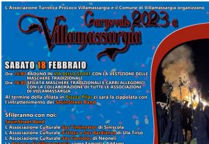 Programma sfilata del carnevale di Villamassargia 2023