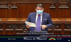 Giuseppe Conte parla alla Camera dei Deputati