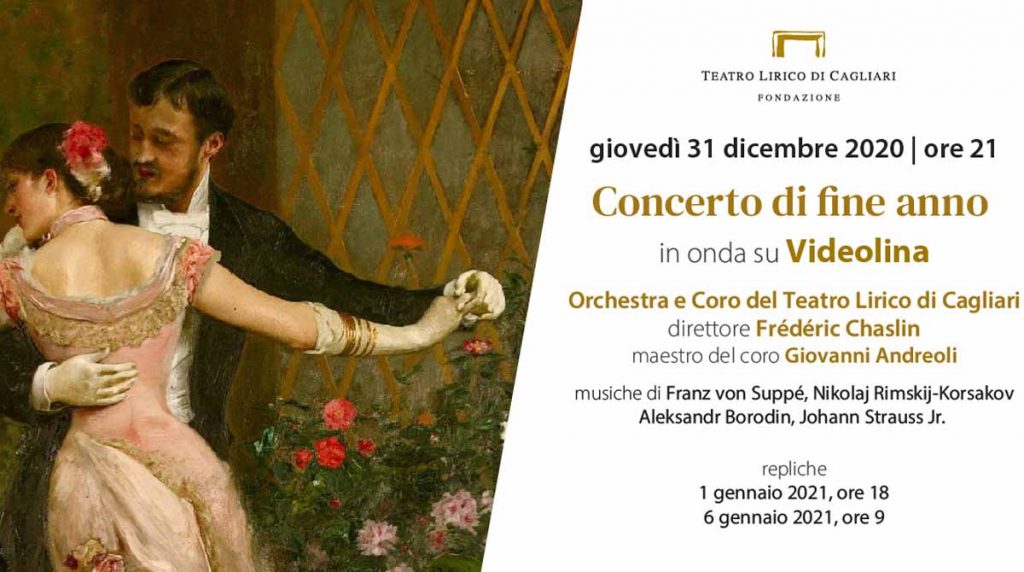 Locandina del concerto di fine anno del teatro lirico di Cagliari