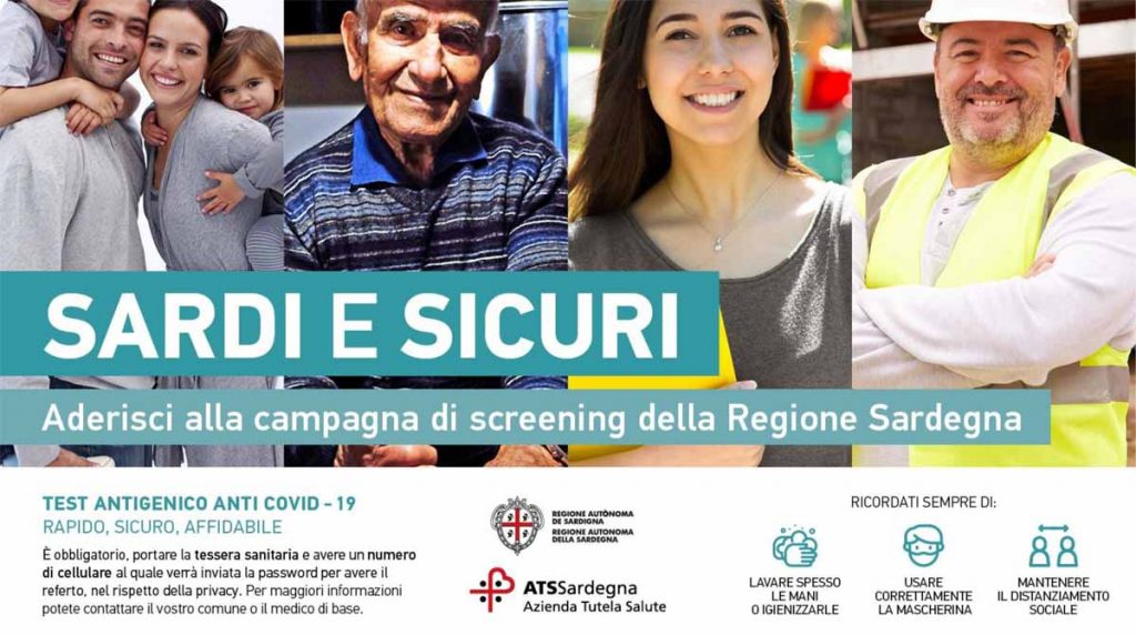 Manifesto di Sardi e sicuri, campagna di screening di massa anti-covid