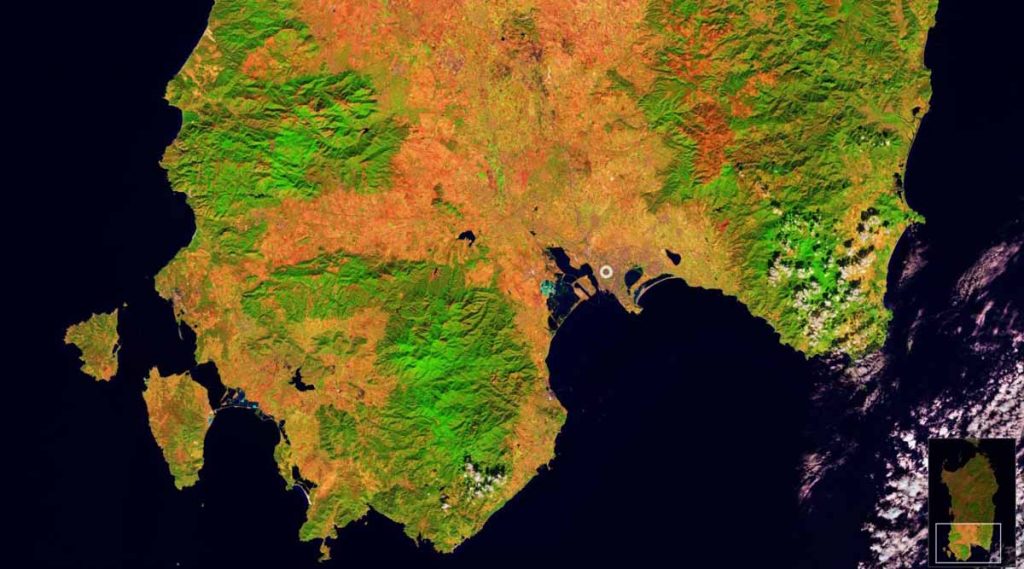 Sardegna dallo spazio, l'immagine a infrarossi dell'ESA