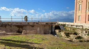 Scavi e lavori al bastione di Santa Caterina a Cagliari