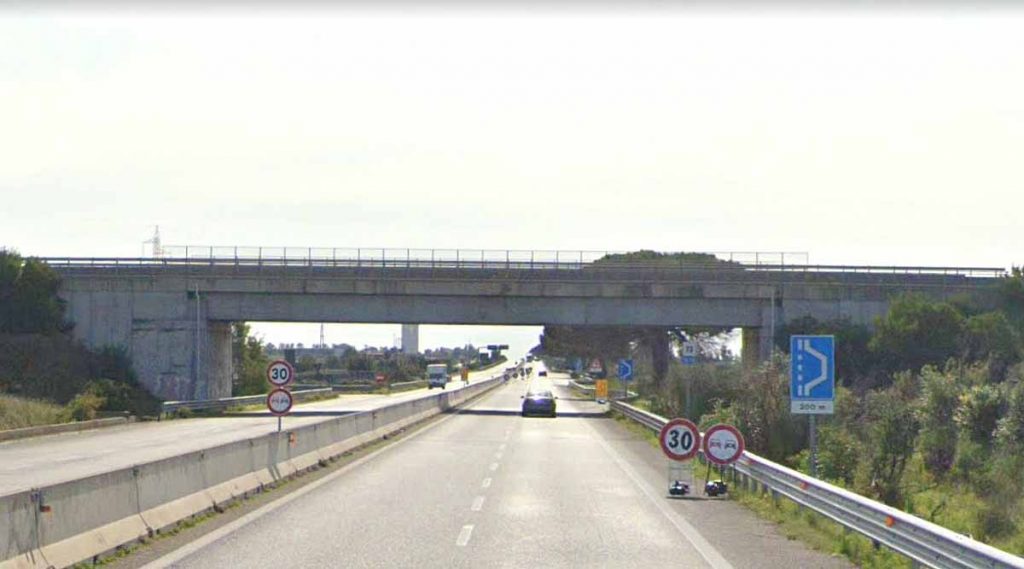 Strada Statale 131 nei pressi di Terralba e Marrubiu