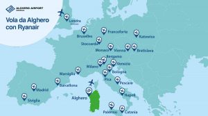 Rotte Ryanair da e per Alghero nell'estate 2021