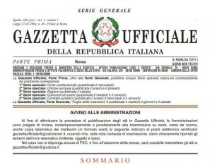 Decreto pubblicato in Gazzetta Ufficiale