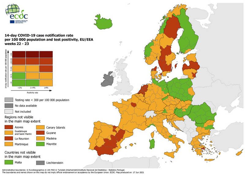 La Sardegna è zona verde europea!