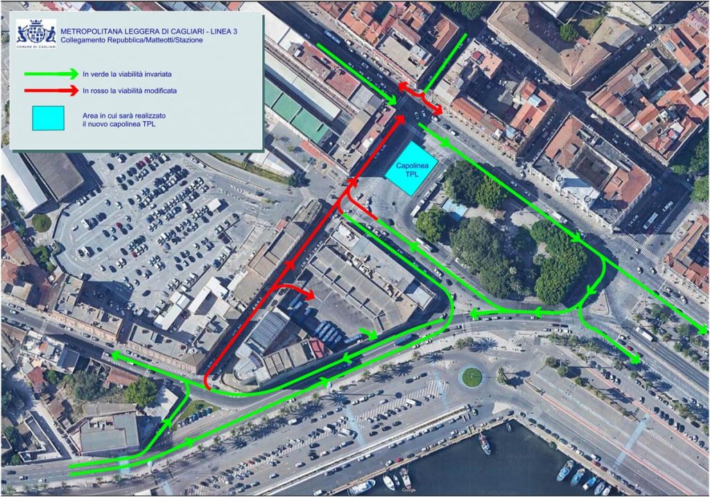Nuova viabilità in piazza Matteotti, via Roma e via Sassari, dal 2021 al 2023