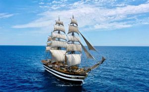 Il veliero Amerigo Vespucci della Marina Militare Italiana