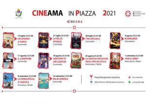 Cinema in piazza ad Arzachena, programmazione estate 2021
