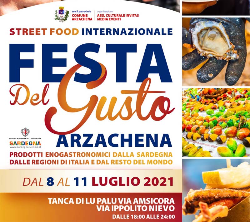 Festa del gusto 2021 ad Arzachena, manifesto