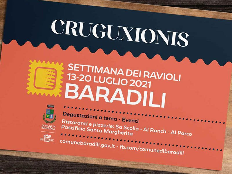 Cruguxionis a Baradili, manifesto della settimana del raviolo 2021