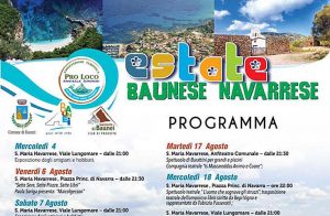 Eventi agosto 2021 a Baunei, manifesto