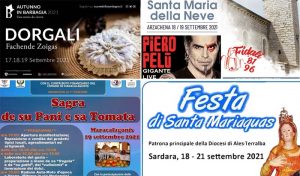 Eventi, sagre e feste in Sardegna i l17, 18 e 19 settembre 2021!
