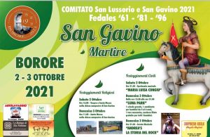 Festa San Gavino a Borore, manifesto e programma 2021