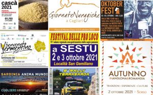 Eventi e sagre in Sardegna, manifesti 1, 2 e 3 ottobre 2021