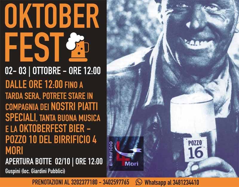 Oktoberfest Guspini 2021, manifesto e programma