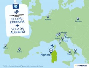 Voli Ryanair su Alghero nell'inverno 2022