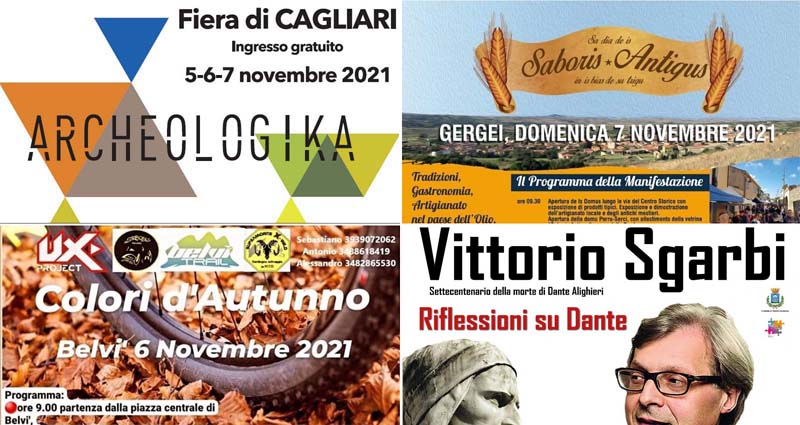 Eventi e sagre in Sardegna il 5, 6 e 7 novembre 2021