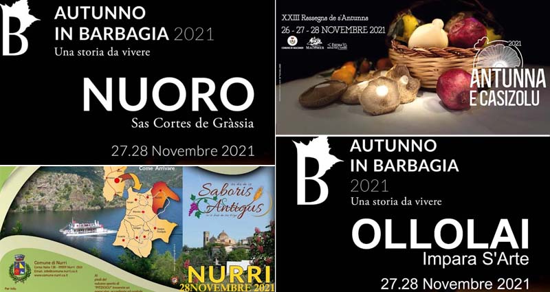 Eventi e sagre in Sardegna il 26, 27 e 28 novembre 2021!