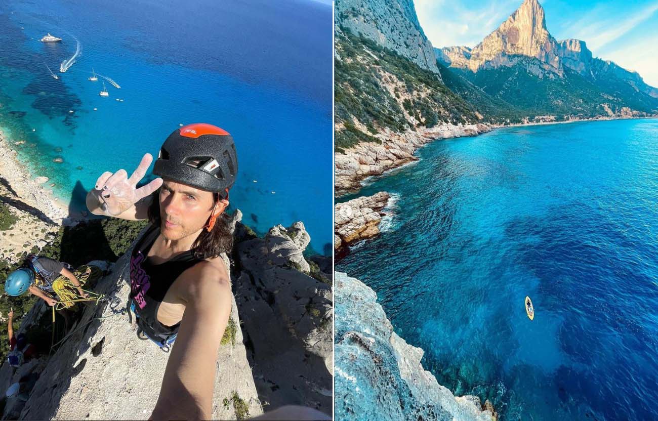 Jared Leto, arrampicata a Punta Caroddi, Cala Goloritzè