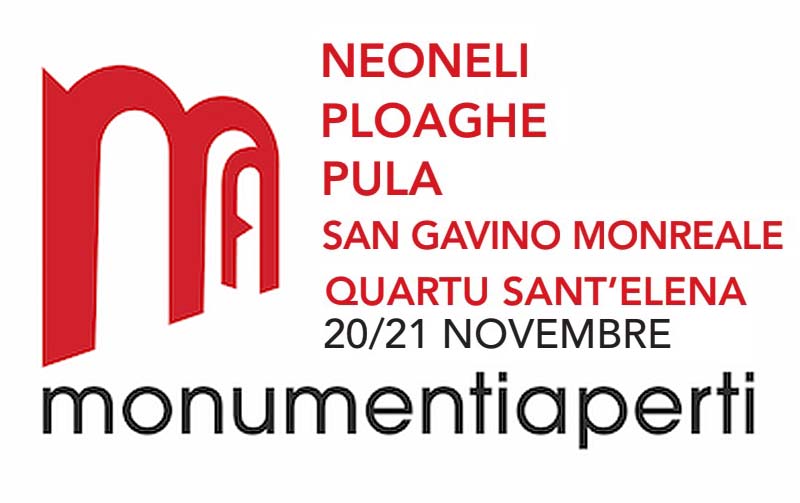 Monumenti Aperti a Neoneli, Ploaghe, Pula, Quartu e San Gavino