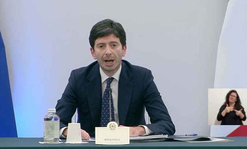 Conferenza stampa del ministro Speranza