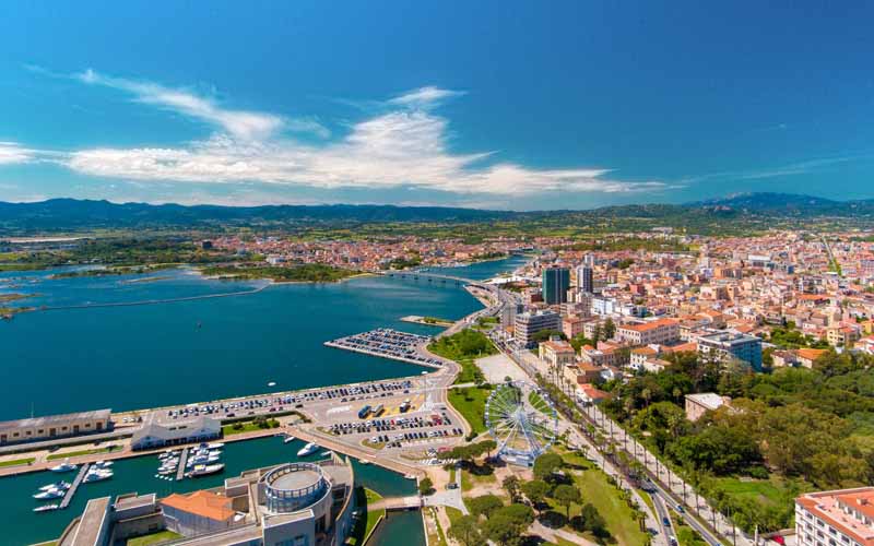 Olbia, vista panoramica dal cielo